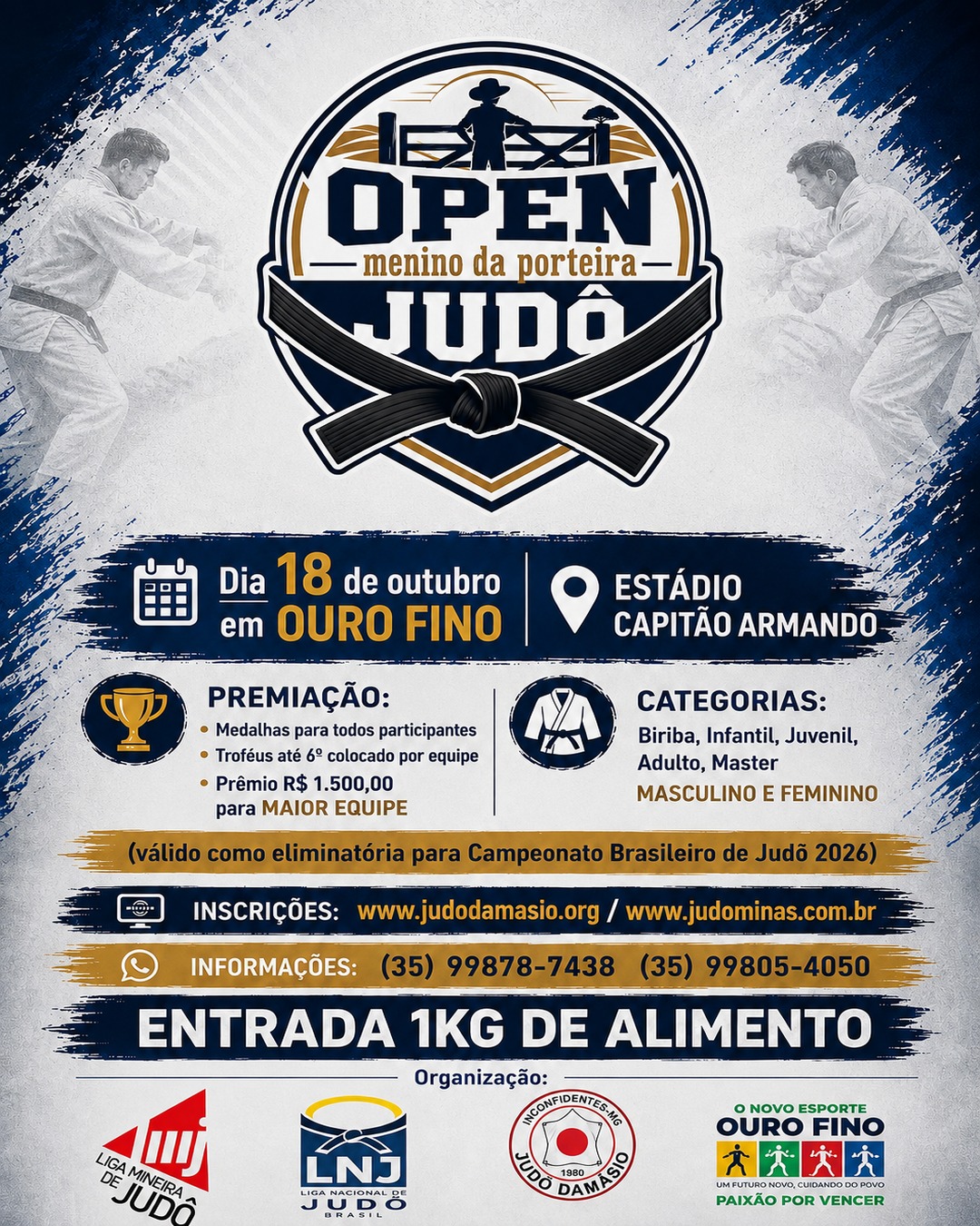 Cartaz oficial do Open Menino da Porteira de Judô